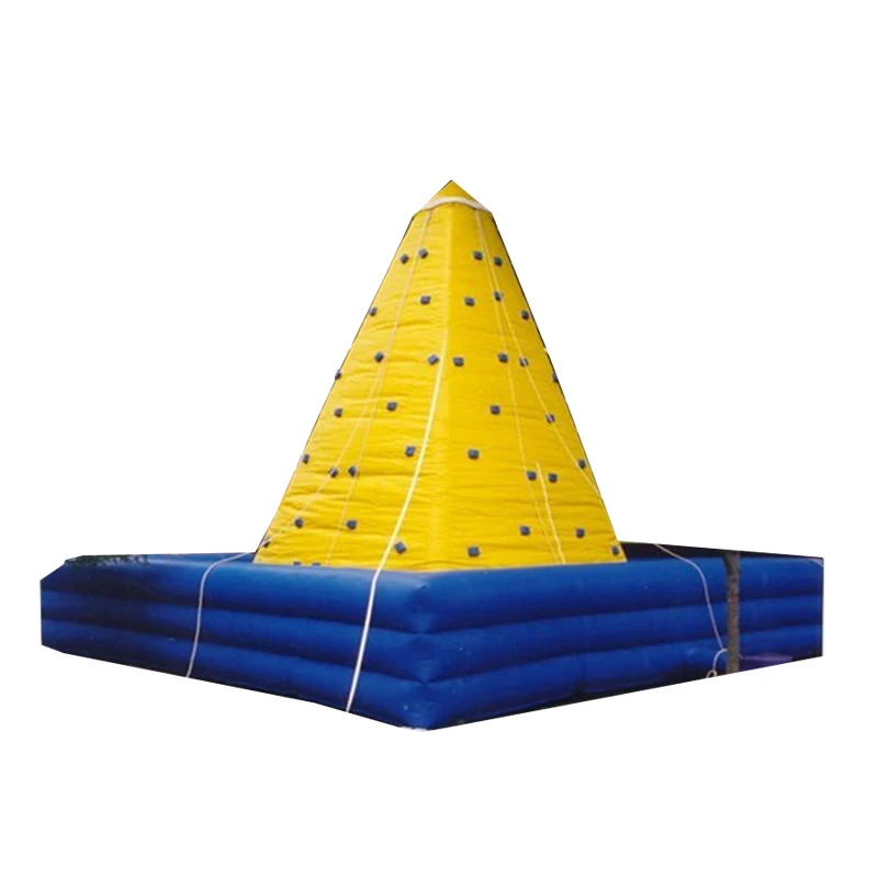 

PVC meteria large yellow inflatable climbing wall with high quality