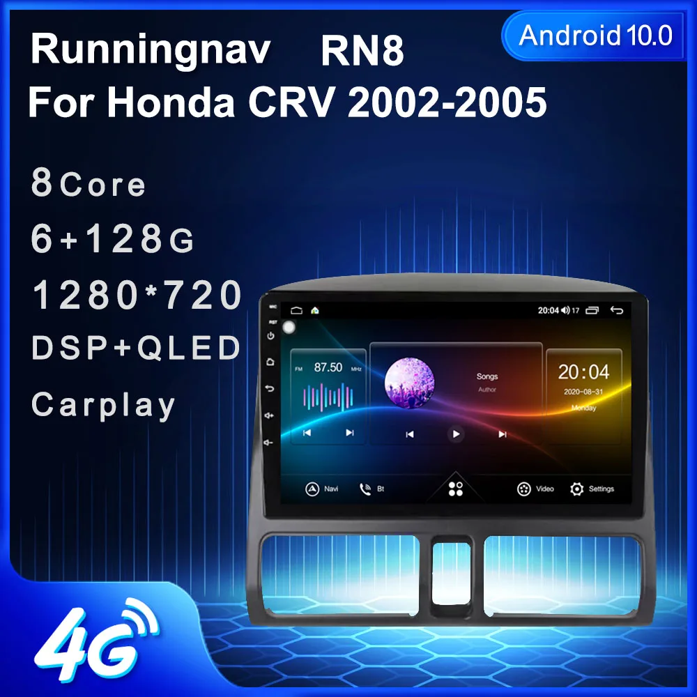 

4G LTE Android 10,1 для HONDA CRV CR-V 2001-2006 мультимедийный стерео автомобильный DVD-плеер навигация GPS радио