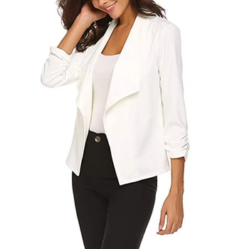 

Women Bolero Coat Plus Size S-XL Short Cardigan Coat Solid Half Sleeve Open Front Cropped Mini Office Work Cardigan