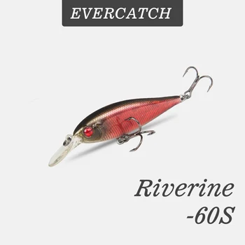 

Evercatch Riverine 60mm/8g mini casting jerkbait sinking minnow rattlin wobblers fishing lures for trout bass perch pike catfish