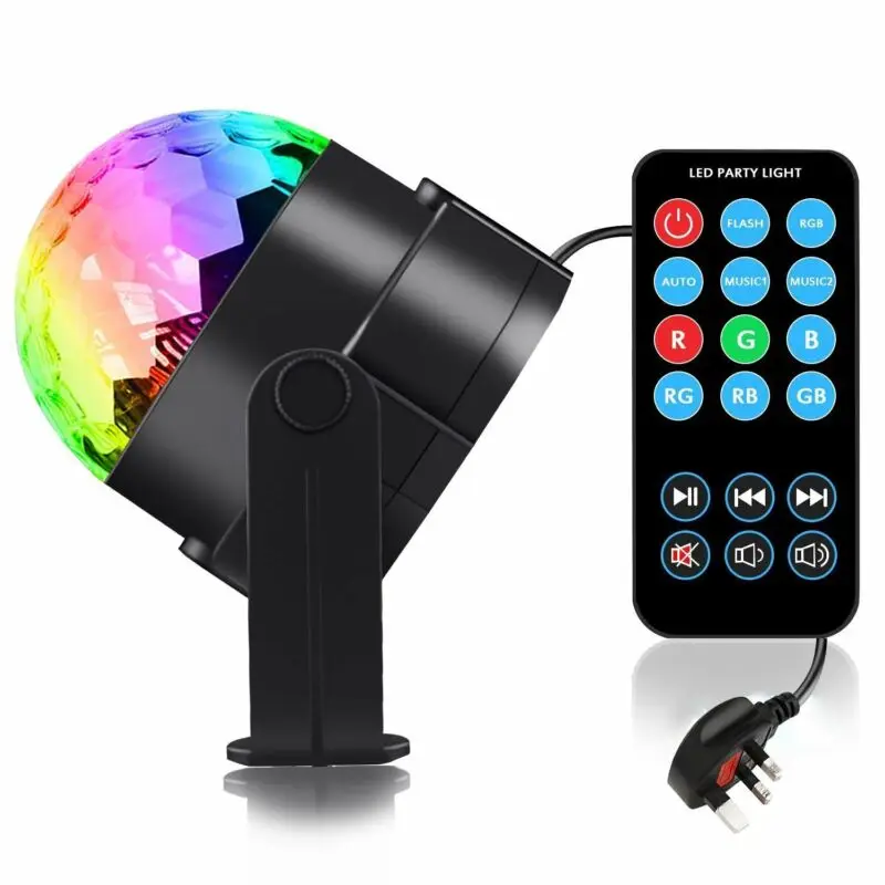 

Auto Decorative lights RGB LED Remote Disco Home Party Stage Effect Strobe Light For Outdoor Garden Christmas Home KTV Show