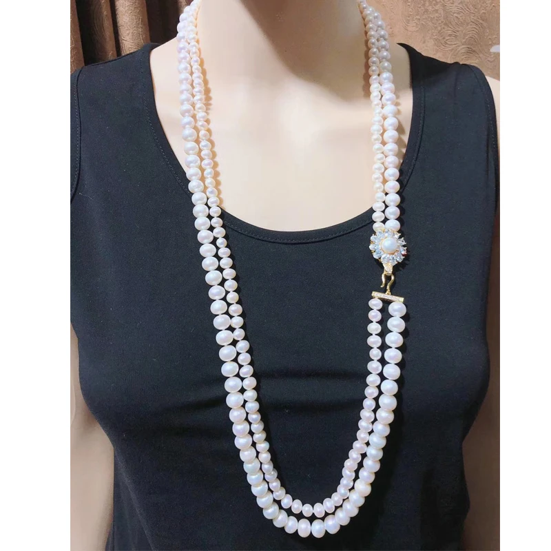 Handmade Real Pearl Necklace For Women 