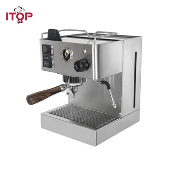

ITOP 9Bar Electric Coffee Maker With Counter Semi-automatic Espresso Machine Cappuccino Milk Bubble Maker Americano Coffee