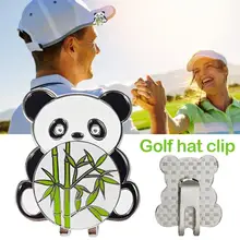 Зажим для шляпы для гольфа металлическая мультяшная панда Бамбуковая Шляпа из кусочков клип значок для гольфа учебная помощь легко удаляется аксессуары для гольфа Высокое качество
