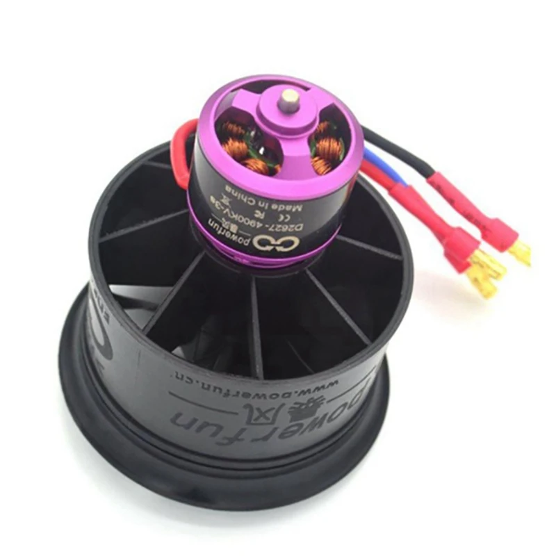 POWERFUN 50 мм 11 лопастей вентилятор EDF блок с 3S D2627 бесщеточный двигатель для RC