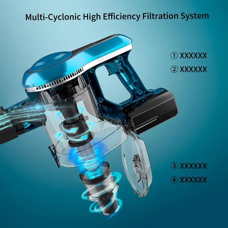 US $128.04 Cordless Vacuum Cleaner 23Kpa 250W Brushless S6 Motor Stick Vacume Up To 40 Mins Runtime 2500mAh Rechargeable Battery 5In1