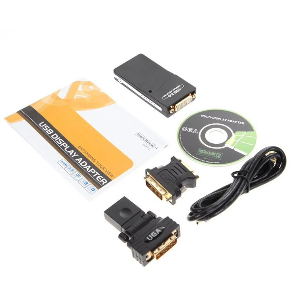 USB 2,0 к VGA графика адаптер для дисплеев до 2018x1152 пикселей(10096) Видео постоянного тока разъем