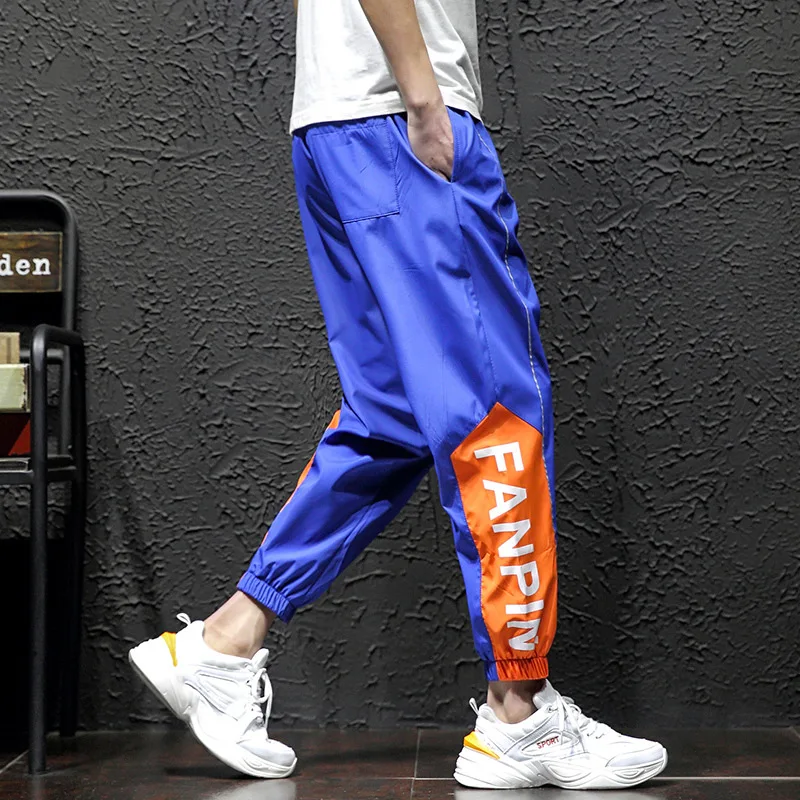 

2020 Spring Main Push Japanese-style Black Wall Thin Printed Contrast Color Capri Pants M-5x Hk123-p