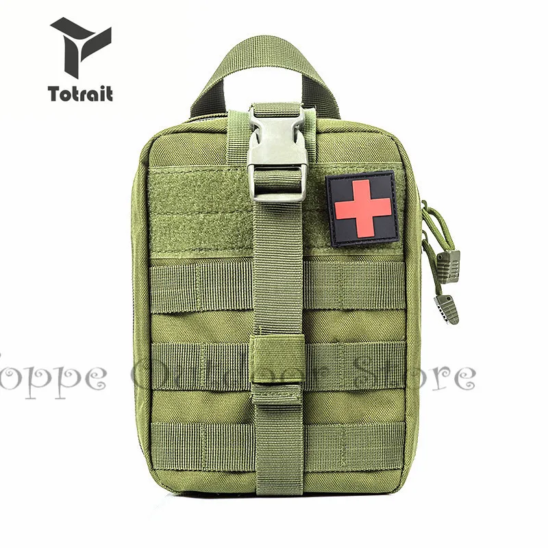 Green TOtrait сумка первой помощи на открытом воздухе для кемпинга тактическая медицинская сумка аварийный набор для выживания охотничья сумка Большой размер SOS посылка - Цвет: Green
