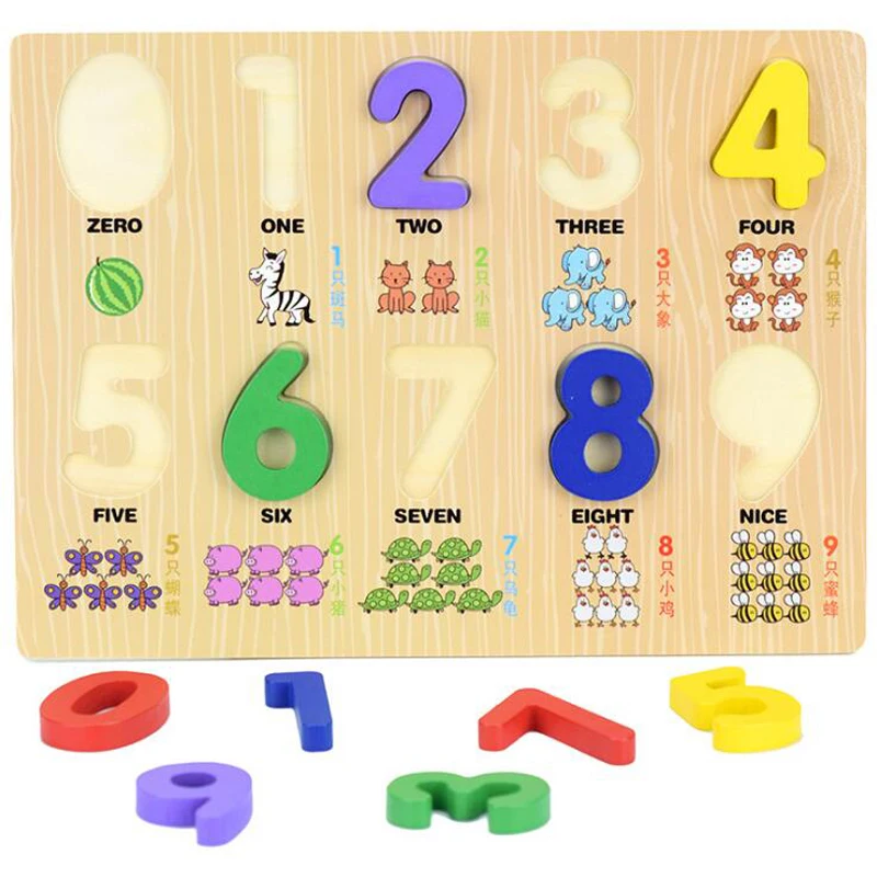 Montessori Game Childhood Teaching Logarithmic Matching Plate 0-9 Calculation Digital Mathematical Educational Toys for children
