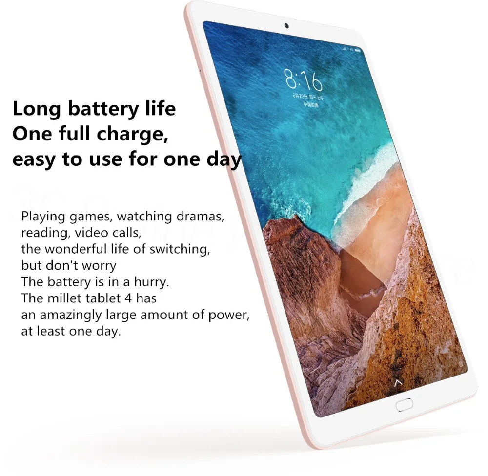 Xiaomi mi Pad 4 LTE Wifi 4 Гб 64 Гб " 16:9 mi Pad 4 Snapdragon 660 AIE Core 12.0MP+ 5.0MP Xiao mi Tablet Pad