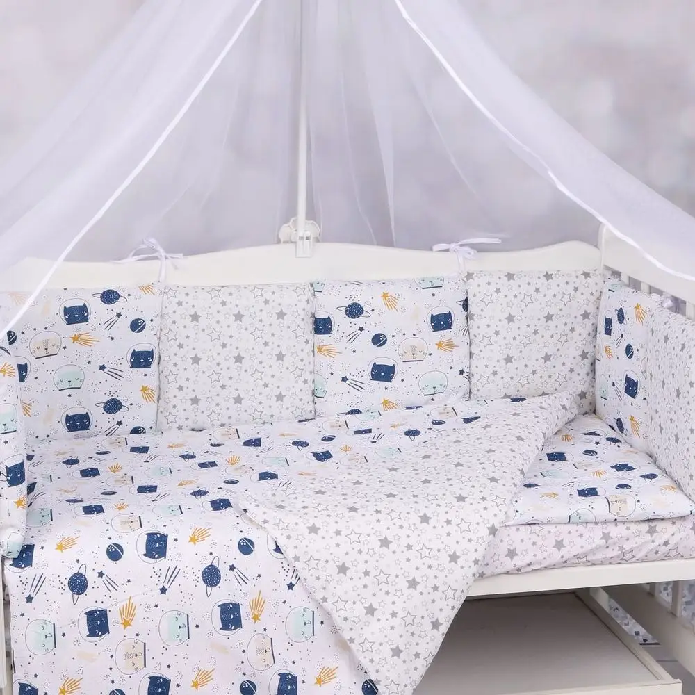 Комплект WB в кроватку 15 предметов(3+12 подушек-бортиков) AmaroBaby, бязь