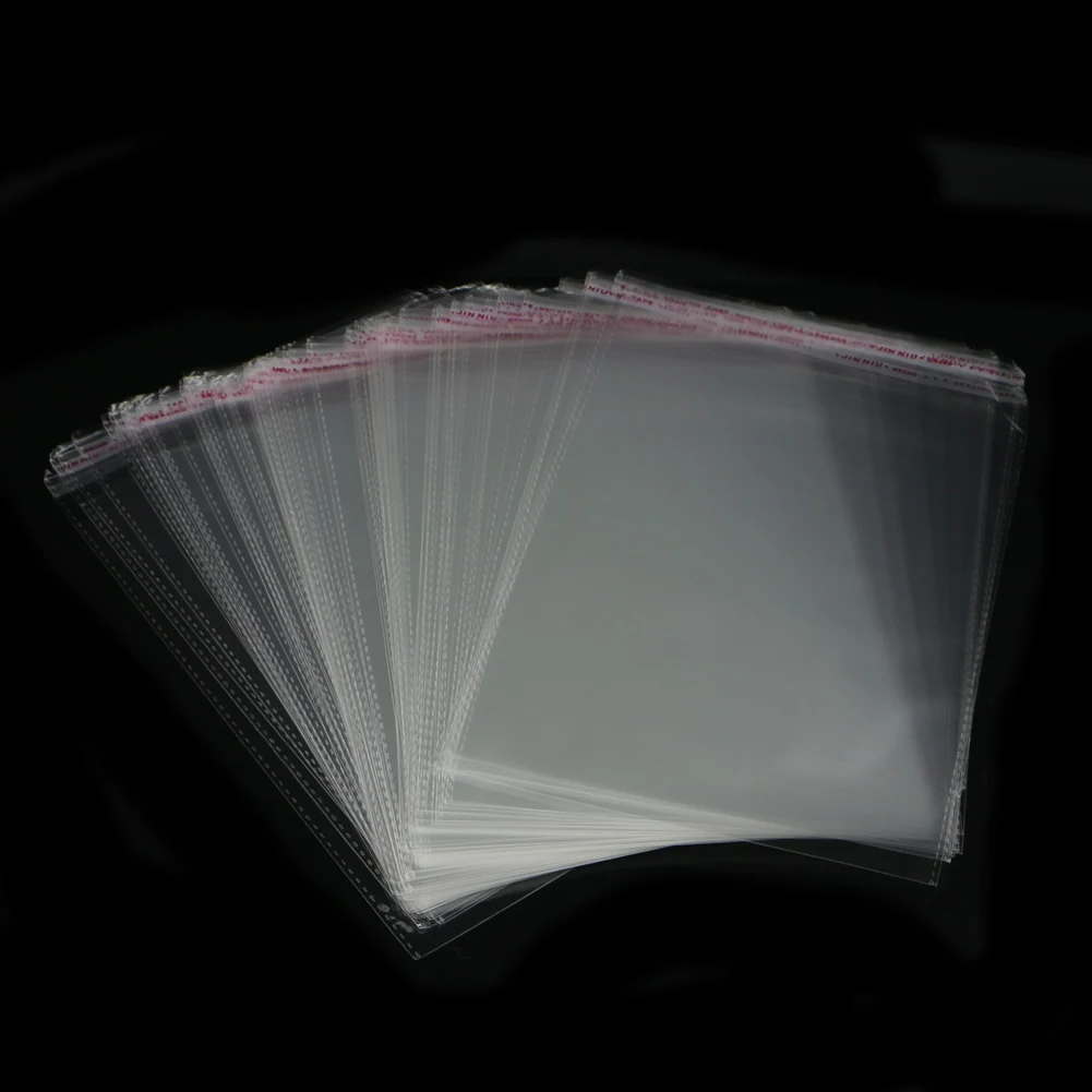 100 шт 16x24 см Упаковка полимерная самоклеющаяся пакеты пластиковые OPP прозрачный пакет ювелирных изделий