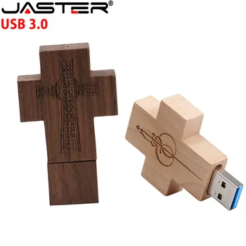 

JASTER wood cross Flash Drive 4GB 8GB 16GB Pen Drive USB 3.0 Memory Stick u disk usb creativo USB flsah drive