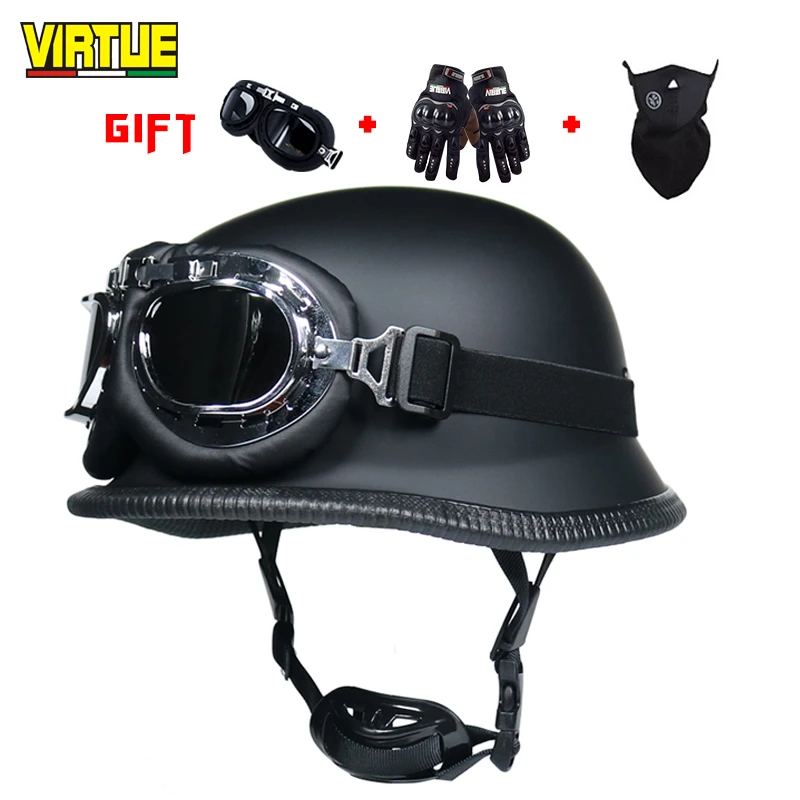 Motorcycle Half Helmet World War II German soldiers style Retro Foam Buffer Layer Personality Summer fashion Open Face helmet | Автомобили
