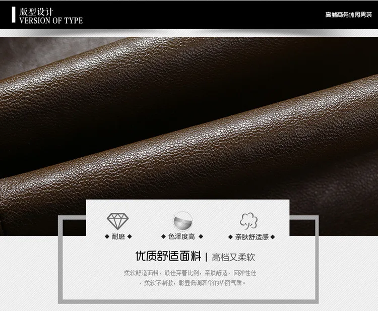 Autumn Fashion Stand Collar Leather Coat Young MEN'S Simple Versatile High-End Classic Leather Jacket MEN'S Coat Fashion