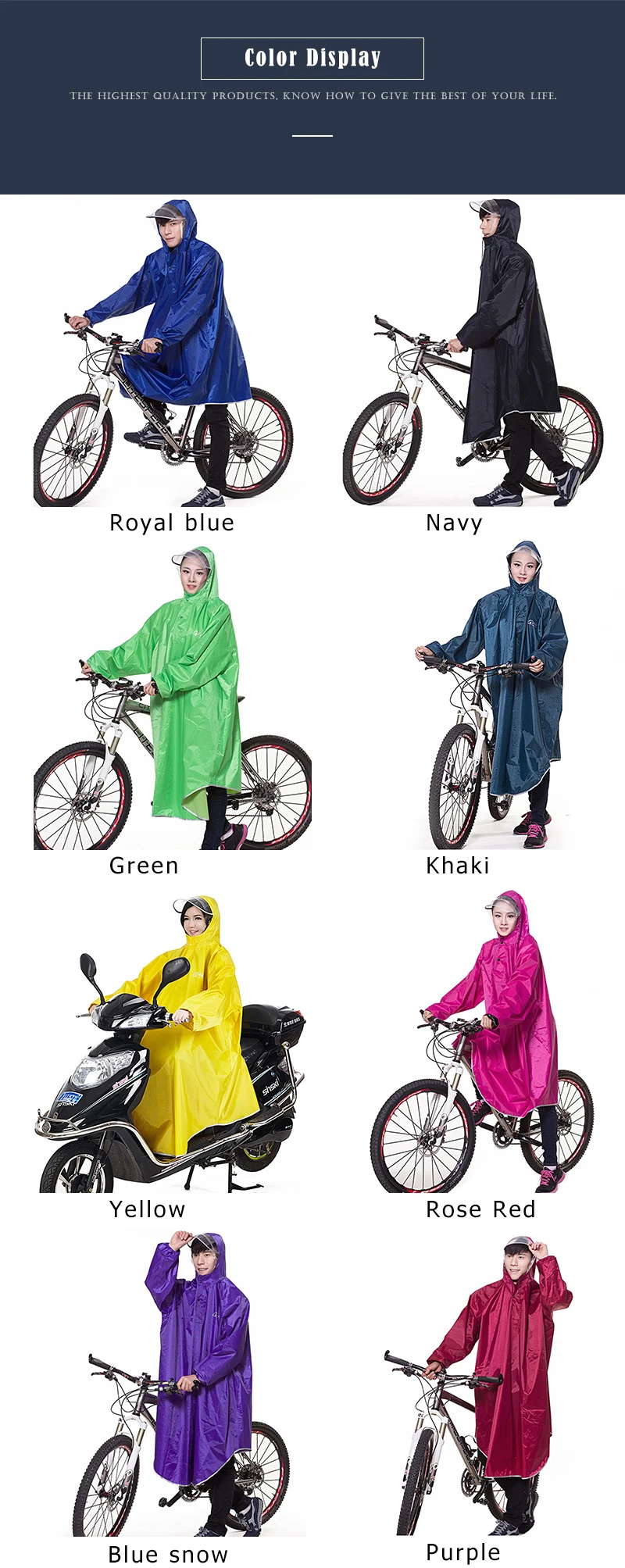 Желтый Дождевик Пончо женский открытый плащ велосипед с капюшоном велосипед дождевик для мужчин женщин Bicicleta непроницаемый дождевик CYY56