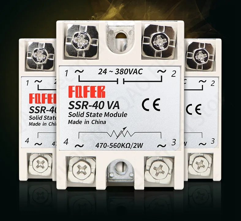 

Solid State Relay SSR-10VA SSR-25VA SSR-40VA 10A 25A 40A Relais Regulator 24-380VAC Output SSR 10VA 25VA 40VA
