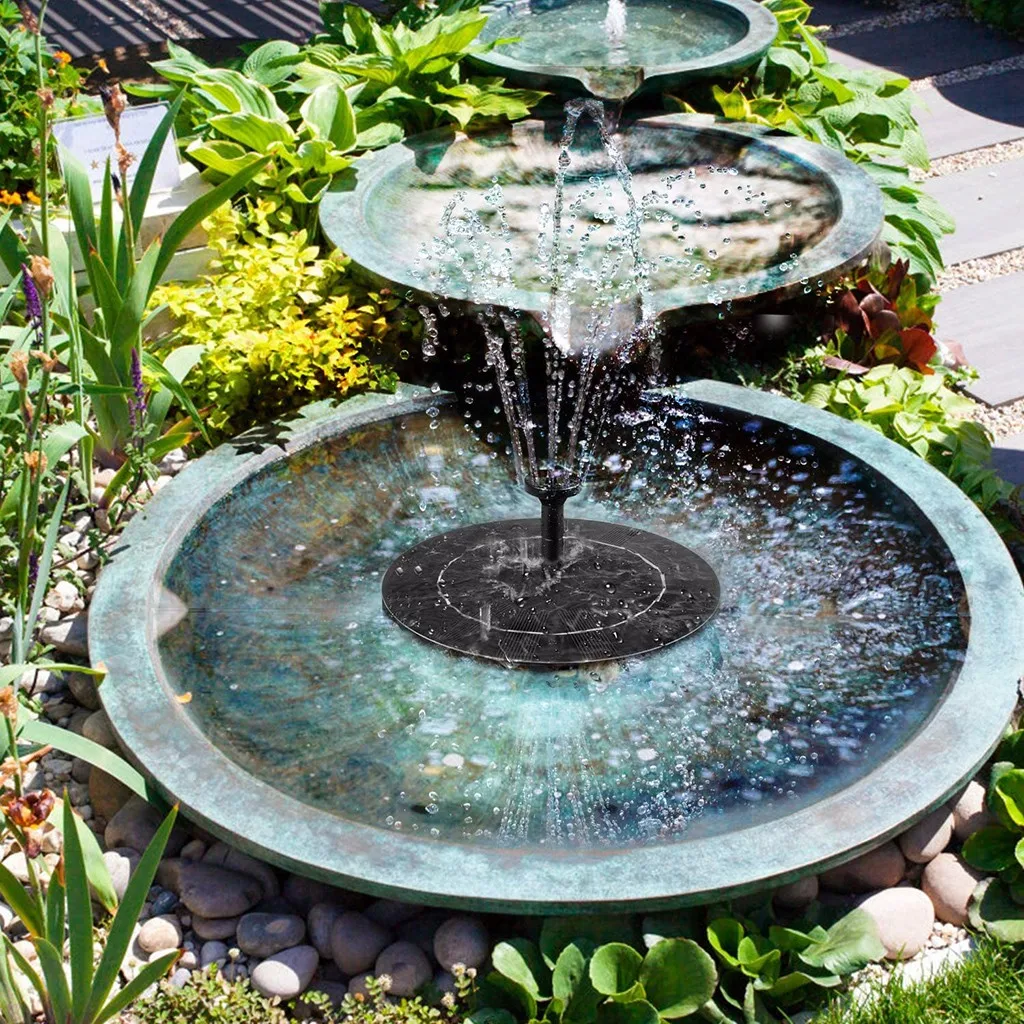 Solar Powered Floating Pump Water Fountain Birdbath Home Pool Garden Decor 1.4W. 