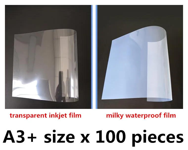 A3+ size *100 pcs High Quality PET Semi Transparent Film Sheets Inkjet | Компьютеры и офис