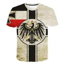 Новый дизайн, футболка с флагом Германии в стиле ретро, для мужчин и женщин, для влюбленных пар, модные футболки с коротким рукавом и круглым