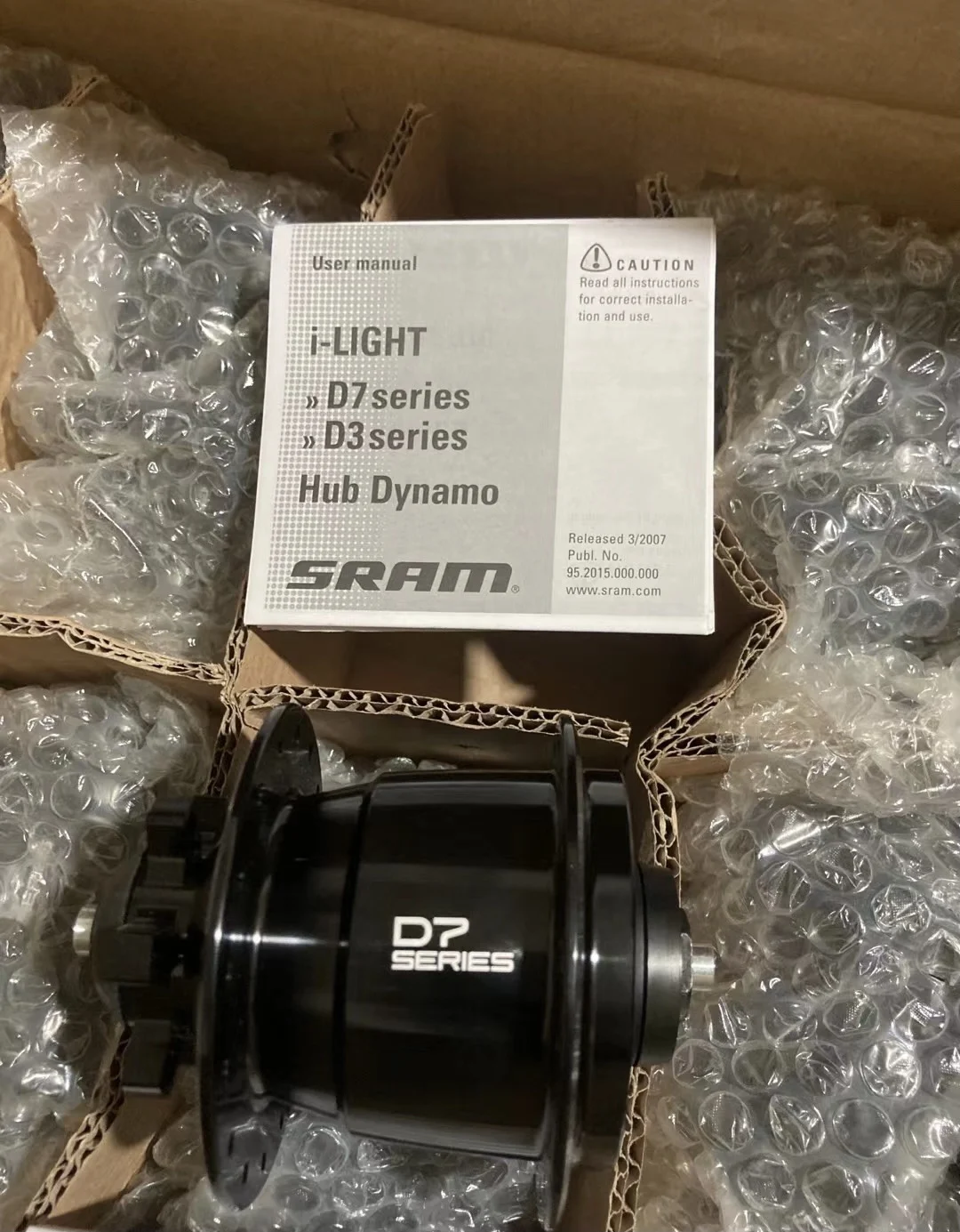 Втулка велосипедная Sram I-LIGHT D7 с 32 отверстиями 6V3W 100 мм запчасти для горного
