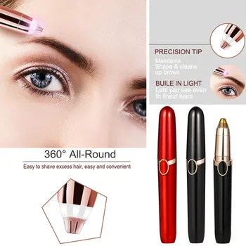 

1pc Electric Eyebrow Trimmer Makeup Tool Painless Eye Brow Epilator Mini Razors Portable Facial Hair Remover For Women