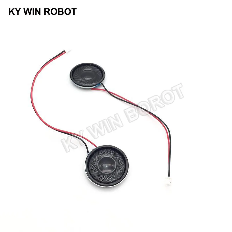 2pcs New Ultra-thin speaker 8 ohms 2 watt 2W 8R speaker Diameter 26MM 2.6CM thickness 5MM with 1.25mm terminal wire length 10CM