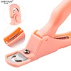 Nail Art Tips Clipper Trimmer Scissors Round  Edge Finger Cutter False Nails Manicure Tool Plastic 5