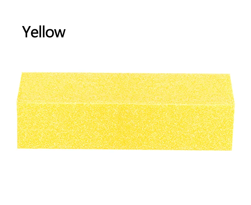 yellow-5pcs 5 шт. шлифовальная губка для ногтей, полировальный блок полировки 9,5*2,5*2,5 см, цветной губчатый блок Tofu для маникюрная пилка - Color: yellow-5pcs