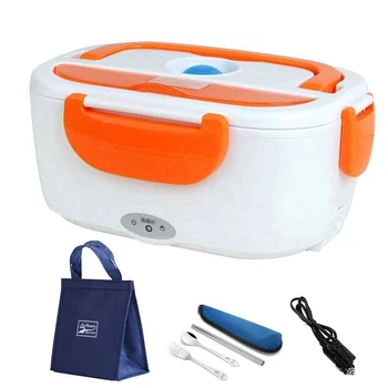

12V 220V Stainless Steel Electric Car Lunch Box Office Home Food Heater Warmer Container School Kid Auto Bento Boxs Portable Set
