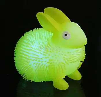 

Glowing Flashing Hairy Ball Luminous Bunny Fur Ball Venting Elastic Ball Children Gift Toy 2020