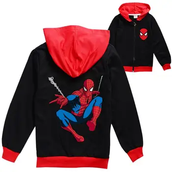 

Disney Toddler Boy Girl Fall Clothes 2020 New Spiderman Anime Children Zip Sweatshirt Hooded Cartoon Tops Harajuku Girls Coat