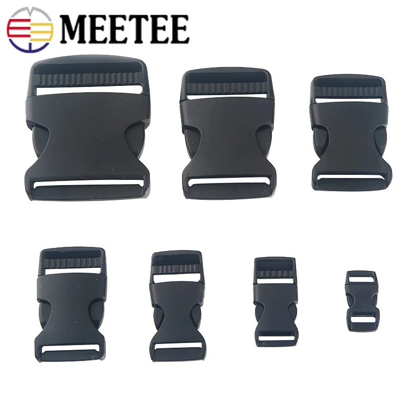 10/20Pcs 10/15/20/25/32/38/50mm Black Plastic Backpack Release Buckles Pet Collar Buckle Belt Adjust Clasp Luggage Accessories | Дом и сад