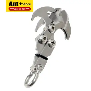 

Climbing Tool Stainless Steel Survival Folding Grappling Hook Multifunctional Claw Carabiner Travel Rescue Tool