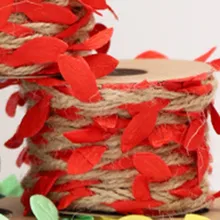 5 м натуральная гессианская сплетенная из джутовых нитей имитация листьев и пеньковой веревки украшение дома лента из мешковины цветок пучок упаковочная лента