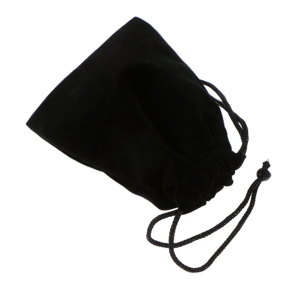Модные черные двухсторонние бархатные мешочки на шнурке, Подарочные ювелирные изделия, портативные сумки для хранения