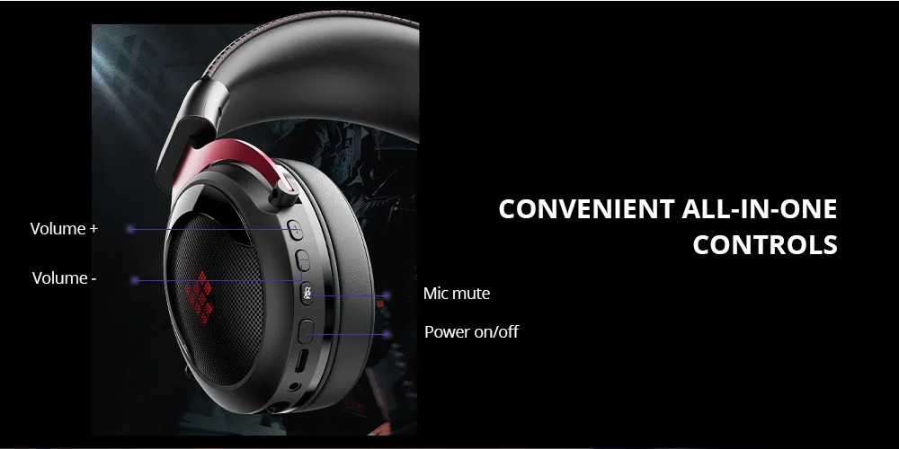 Tronsmart Shadow 2.4G Wireless Gaming Headset 12-Hour Play Time for PS5, PS4, PC, PS4 Pro, Mac, Switch, Xbox One (10)