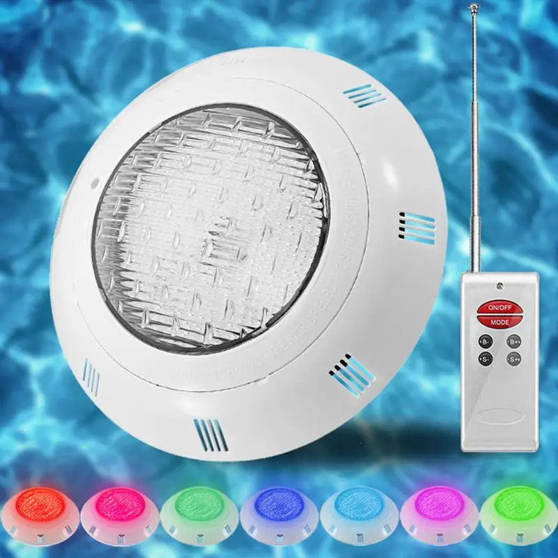 

Underwater Lights RGB LED Swimming Pool Light Resin Filled Piscina Wall Mounted Pool LampDC 12V 24V IP68 18W Pond