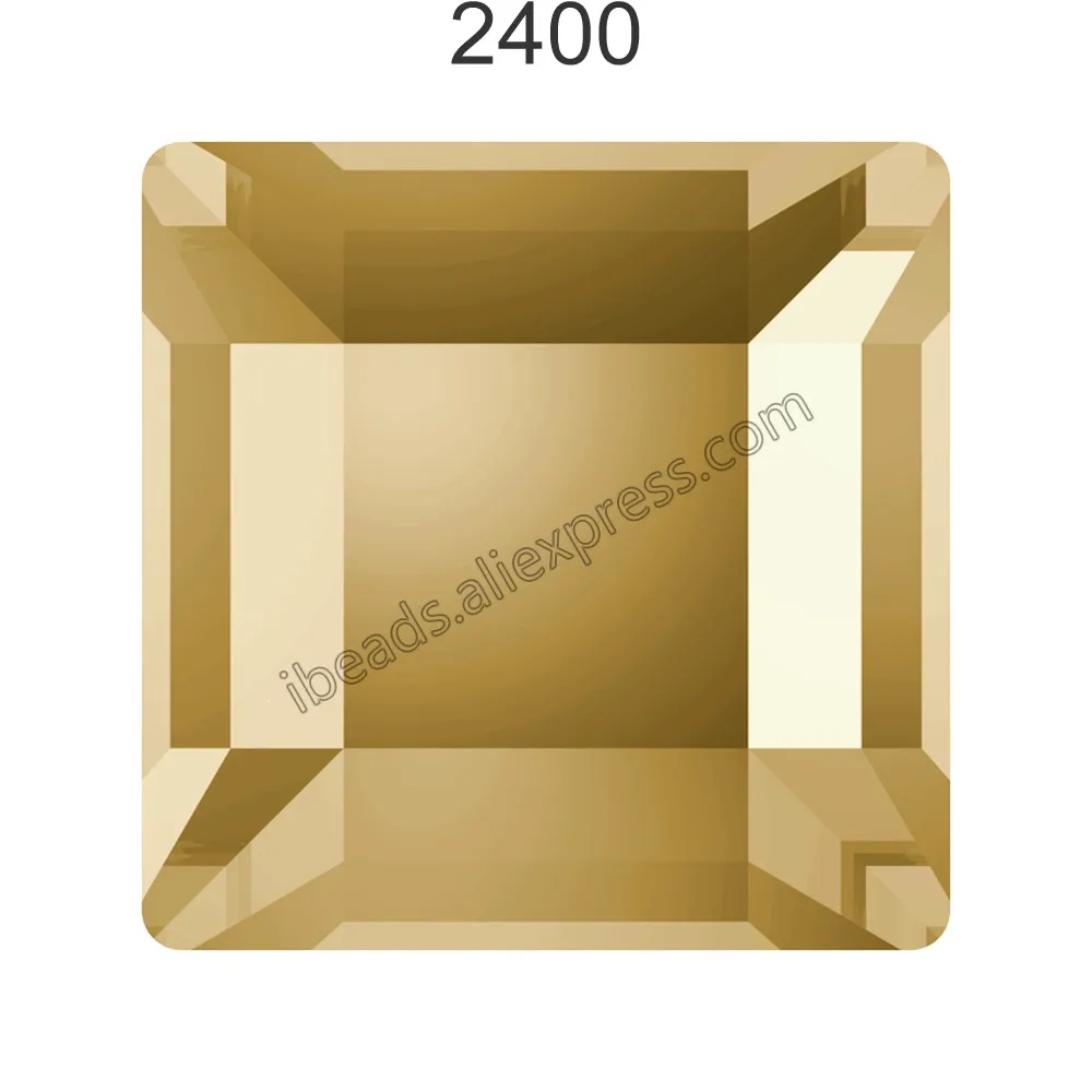 Lt. Col. Topaz 246 F 12 шт.) кристаллов от Swarovski 2400 квадратная плоская задняя часть без горячей фиксации стразы для дизайна ногтей украшения одежды - Цвет: Lt. Col. Topaz 246 F