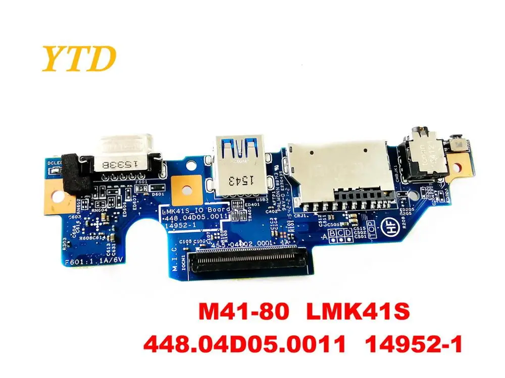 Оригинальный Для Lenovo M41-80 USB плата аудио LMK41S 448.04D05.0011 14952-1 испытанное хорошее