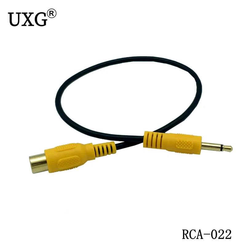1Pcs RCA Male Plug to 3.5mm Mono Male Plug Transfer Connector Wire 1.2m Copper//