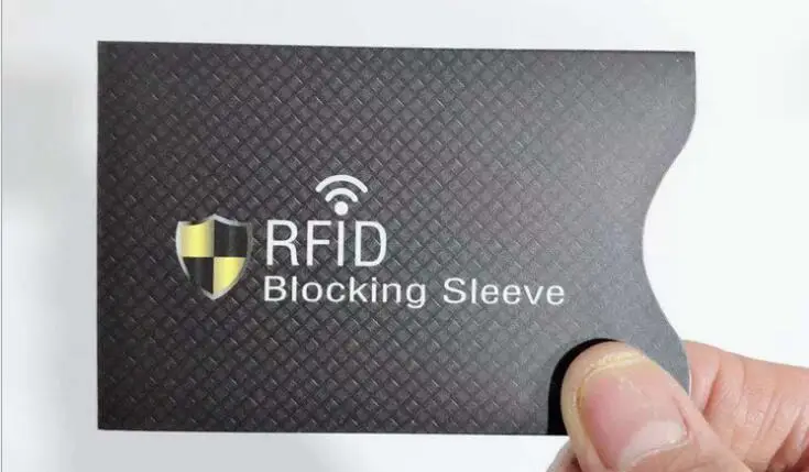 hei Алюминиевый Серебряный лазерный Анти Rfid кошелек замок считыватель ID держатель для карт банковская карта Визитная Кредитная карточка id кошелек металлик - Цвет: hei