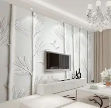  beibehang Free Shipping 3D bamboo garden bamboo wallpaper Restaurant large green wallpaper mural 