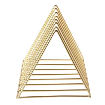 

Iron LP Record Rack Triangle Book Magzine Holder Desk Record Storage Organizer 270B