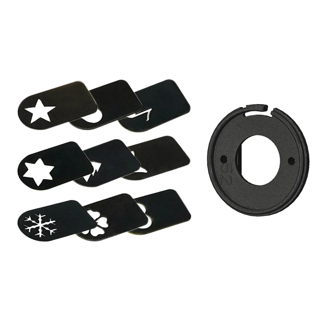 82mm Bokeh Special Effect Kit Spot Card Star Flower Music & Camera Lens Cap