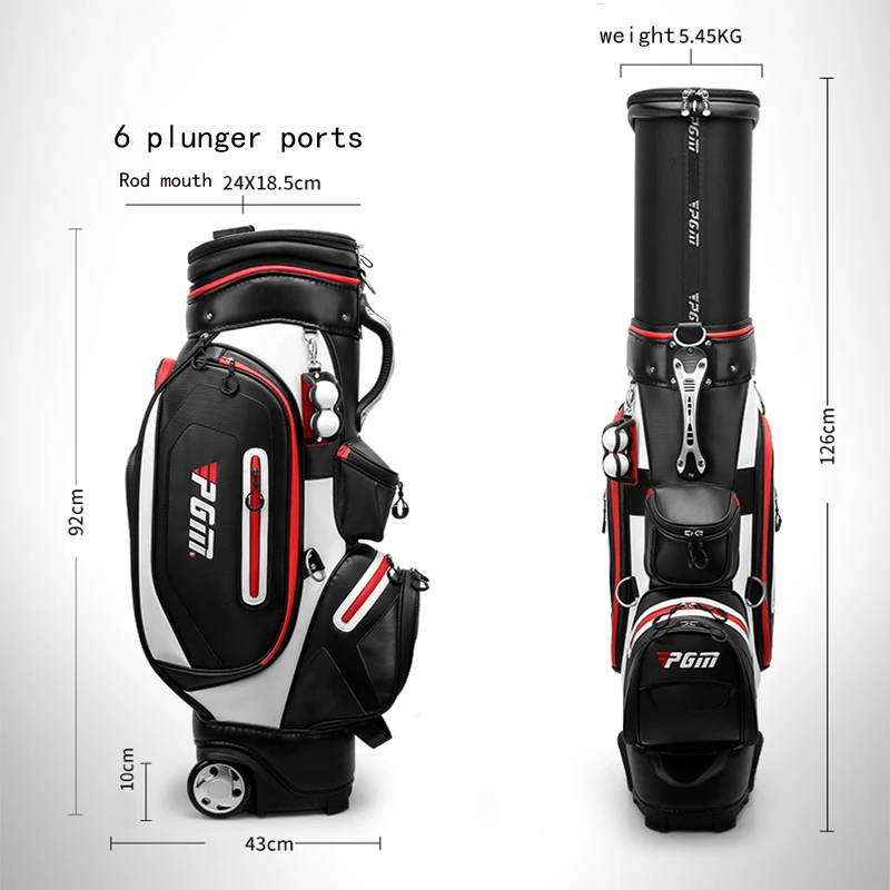 PGM Golf Мужская спортивная сумка стандартная телескопическая сумка на колесах дорожная многофункциональная Водонепроницаемая авиационная термостатический пакет/блокировка паролем