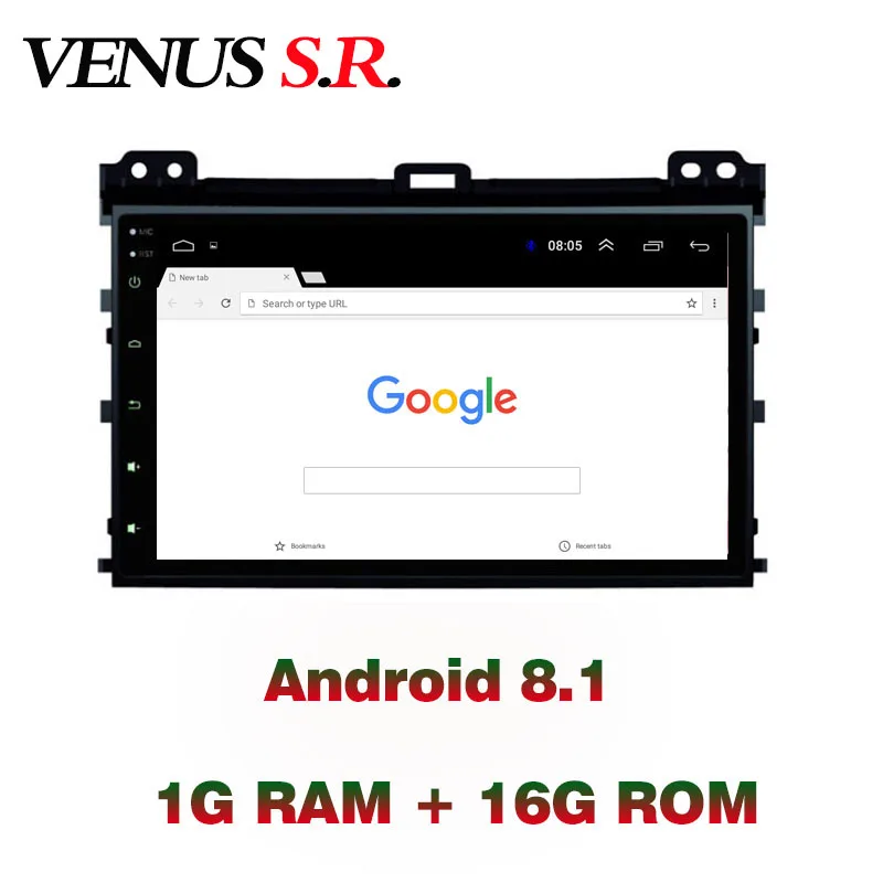 VenusSR Android 8 1 2.5D автомобильный dvd для Toyota Land Cruiser Prado 120 радио 20002-2009 Мультимедиа Радио