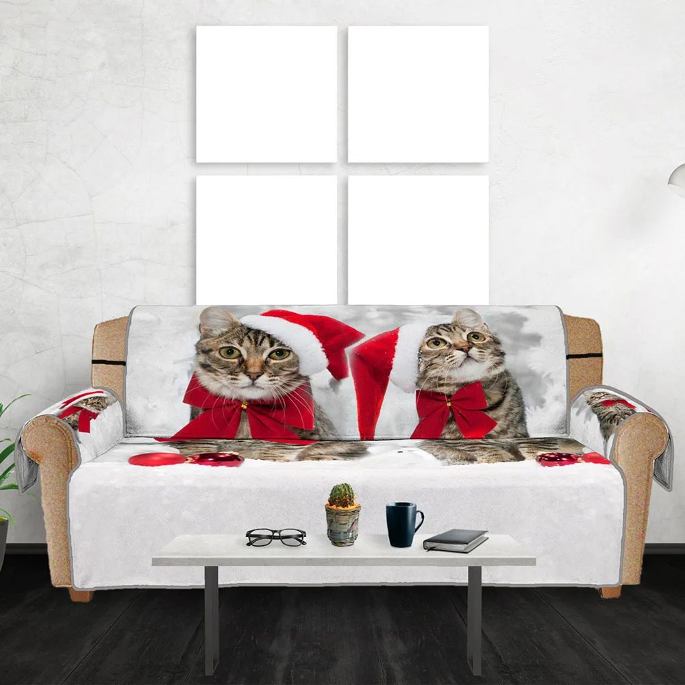 Мультяшный 3D напечатанный Рождественский Диван Обложка набор диванов крышка защита для дивана декор для диван в гостиной крышка