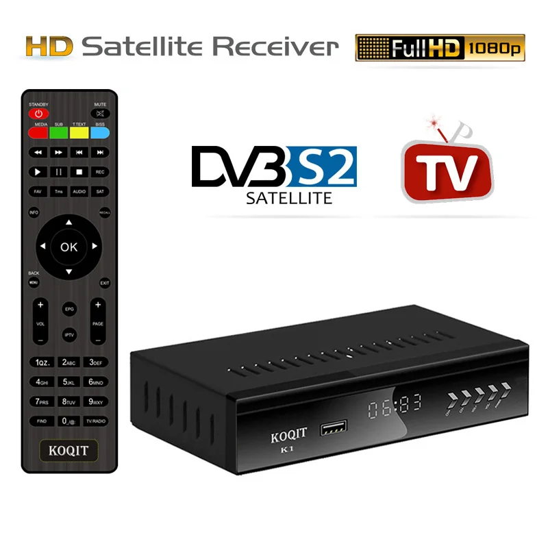 Koqit K1 DVB S2 декодер Бесплатный спутниковый ТВ приемник искатель тюнер Youtube Iptv m3u